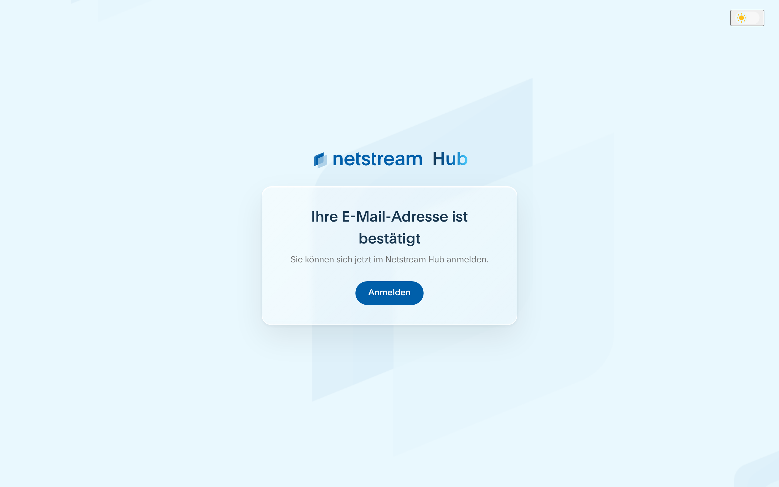 Hinweis zur Bestätigung der E-Mail-Adresse